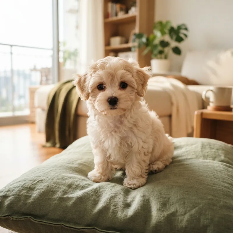 Cream Maltipoo puppy