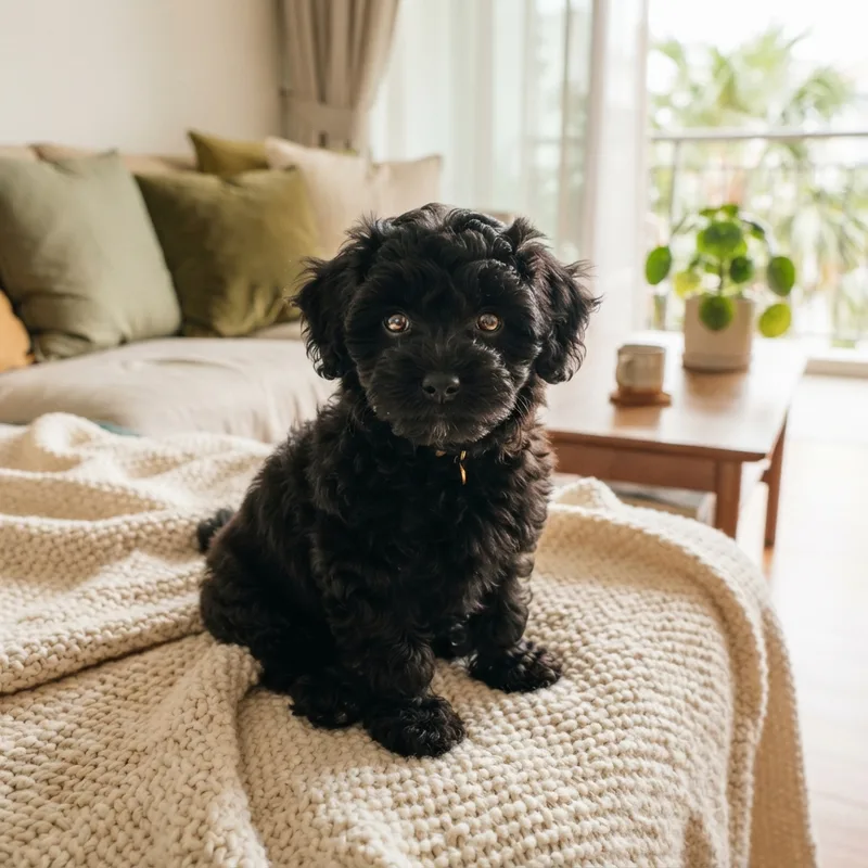Black Maltipoo puppy