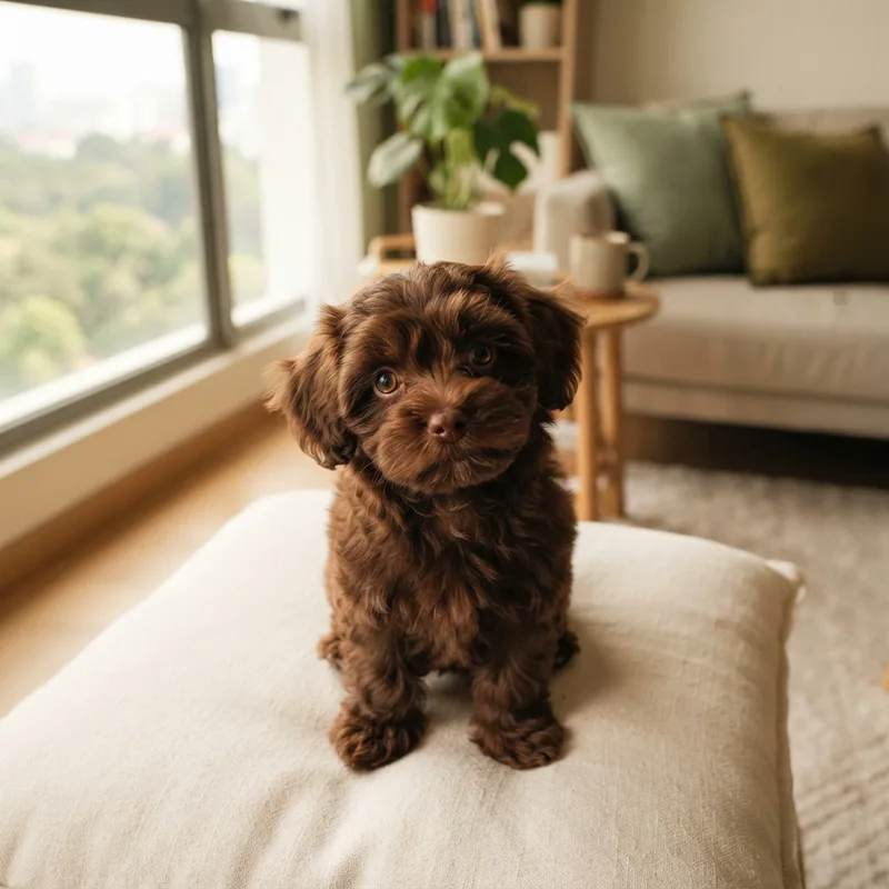 Brown Maltipoo puppy