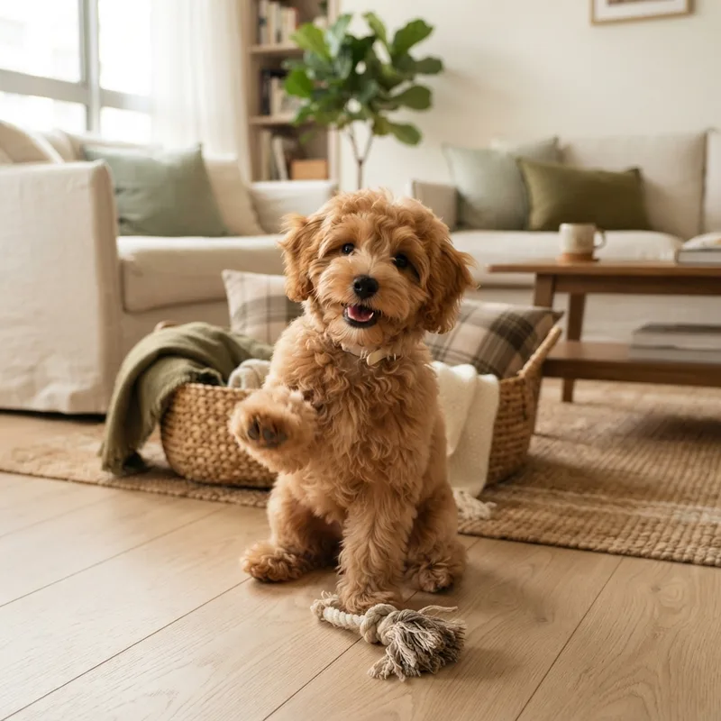 Fluffy apricot Maltipoo puppy for sale in Singapore
