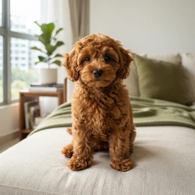Deep apricot Maltipoo puppy for sale in Singapore